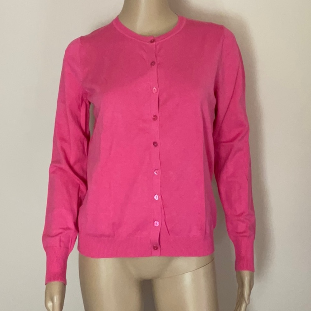 August Silk Button Front Cardigan